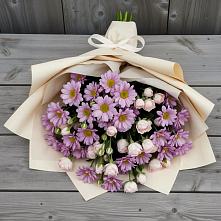 Букет цветов из:  Розы и Хризантемы в Старопавловской