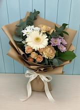Букет цветов из:  Герберы и Хризантемы в Старопавловской