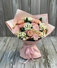 Букет цветов из:  Гвоздики, Розы и Хризантемы в Старопавловской