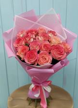 Букет 15 Розовых роз Равель в Старопавловской
