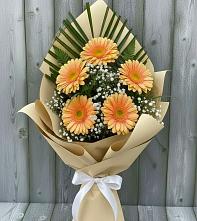 Букет цветов из:  Герберы в Старопавловской